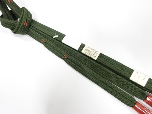 未使用品　正絹　撚り房　手組帯締め